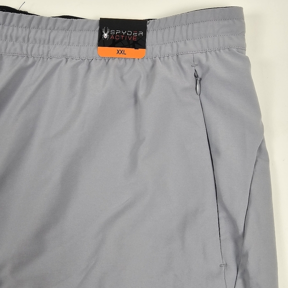 Spyder Active Men's Lightweight Zippered Pockets Short Size XXL Gray - Picture 5 of 10